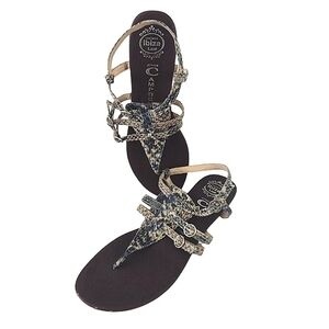 Jeffrey Campbell Snakeskin Print Sandals
